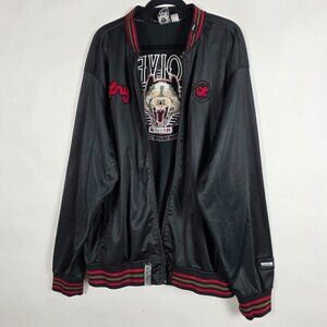 LRG Lifted Research Group Y2K Distressed Wolves Mens 3XLFull Zip Bomber Jacket